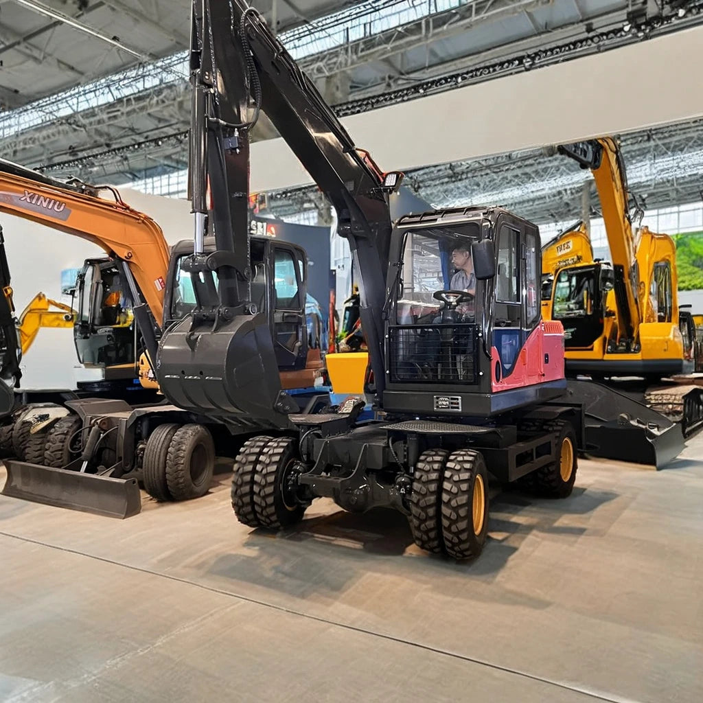 Chisheng Mini 6 Ton 48kw Wheel Excavator Smallest Yanmar EPA Engine 1-Year Warranty MegaBDM