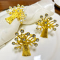 Wholesale Metal Gold Tree of Life Napkin Rings for Parties Weddings Restaurants for Christmas Decorations Family Gatherings