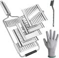 Multi-purpose Vegetable Slicer Cutter 4-in-1 Vegetable Chopper Stainless Steel Cheese Shredder Grater With Mitts