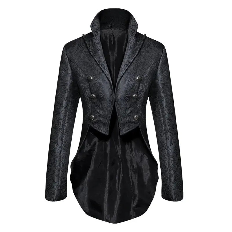 BAIGE Gothic Victorian Tailcoat Jacket Men Steampunk Medieval Cosplay Costume Male Pirate Viking Renaissance Formal Tuxedo Coats