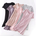 Modal Short Sleeve Nightdress With Breast Pad Thin Dress Women's Nightgown Summer Home Wear Nightwear Sleep Tops Sleepwear