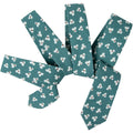 Green-based With White Flower Necktie Casual Cotton Printed Skinny Neck Tie for Men Ready to Ship
