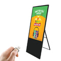 Portable Foldable LCD Display Free Standing Mobile Android WIFI LAN Media Touch Screen Kiosk Indoor Advertising Shopping Mall