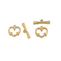 5pcs Exquisite Stainless Steel Peach Heart OT Buckle for Necklace Findings Bracelet Connectors Making Wholesale