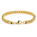 Newest Waterproof Gold Plated Stainless Steel Lobster Clasp Bracelet Men Franco Bracelet Foxtail Chain Bracelet