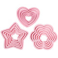 6Pcs Heart Cookie Biscuit Fondant Cake Cutter Decor Tools Mold Sugar Crafts Set Plastic Cookie Cutter