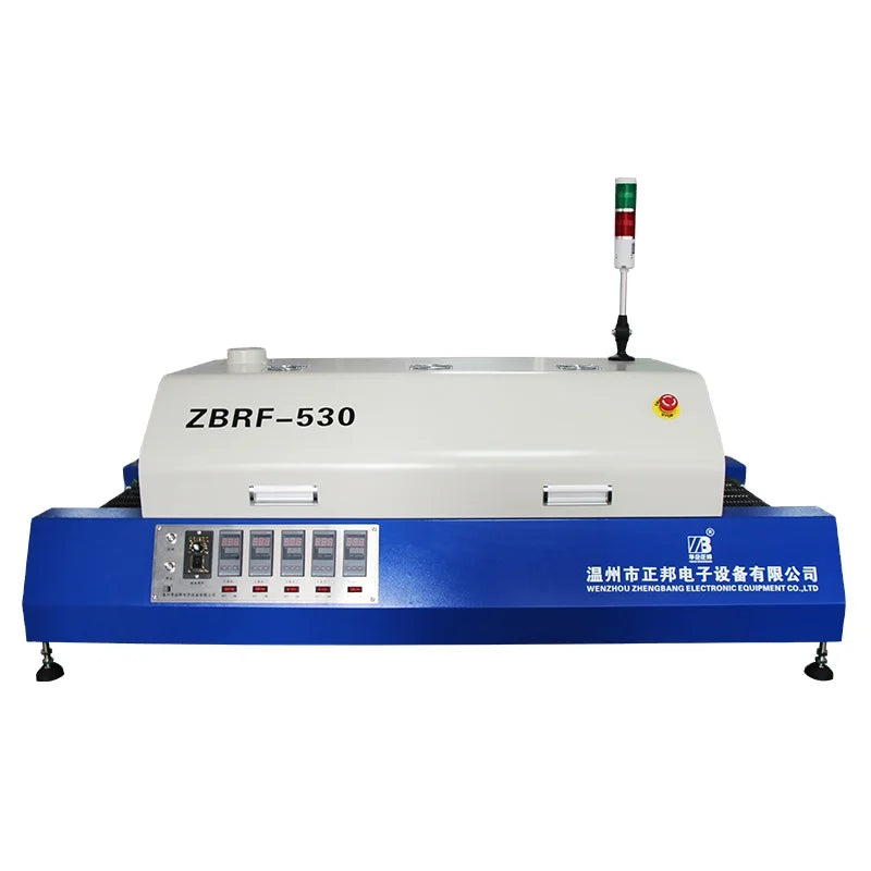 ZBRF530 SMT Reflow Oven 5 Heating Warm Zone Small Reflow Soldering Machine Pcb Hot Air Reflow Solder for Smt Pcb Production