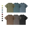 European American Size Custom Cotton Men's Acid Wash T-Shirt 280 GSM Heavyweight Vintage Loose Fit Washed T Shirt
