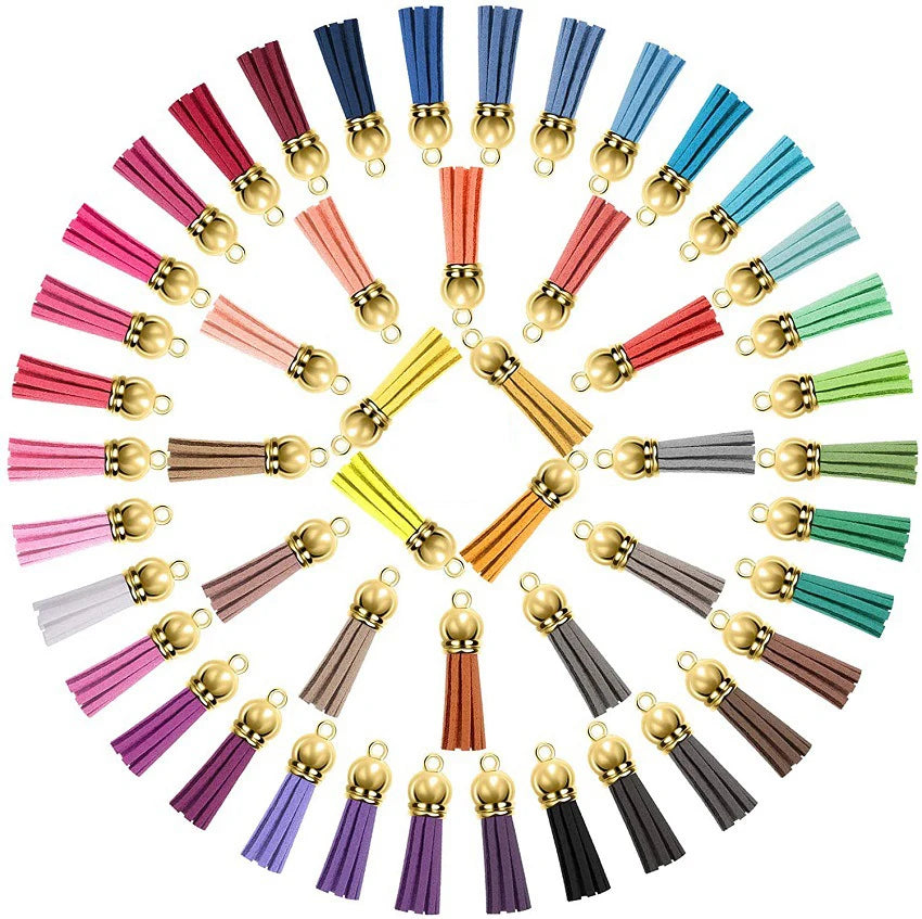 DIY 38mm Suede Leather Tassel Pendant for Key Chain Cellphone Jewelry Bags Clothes Suede Handmade Fringe Tassel
