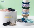 Wholesale Silk Hair Scrunchies Accessories Headband Solid Color Tie Hair Elastic Band Silk-like Scrunchies for Girls