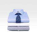 RNSHANGER Men's Long Sleeve Solid/Stripe Dress Shirt Non-Iron Formal Business Social Button-up Easy Care Cotton Shirts