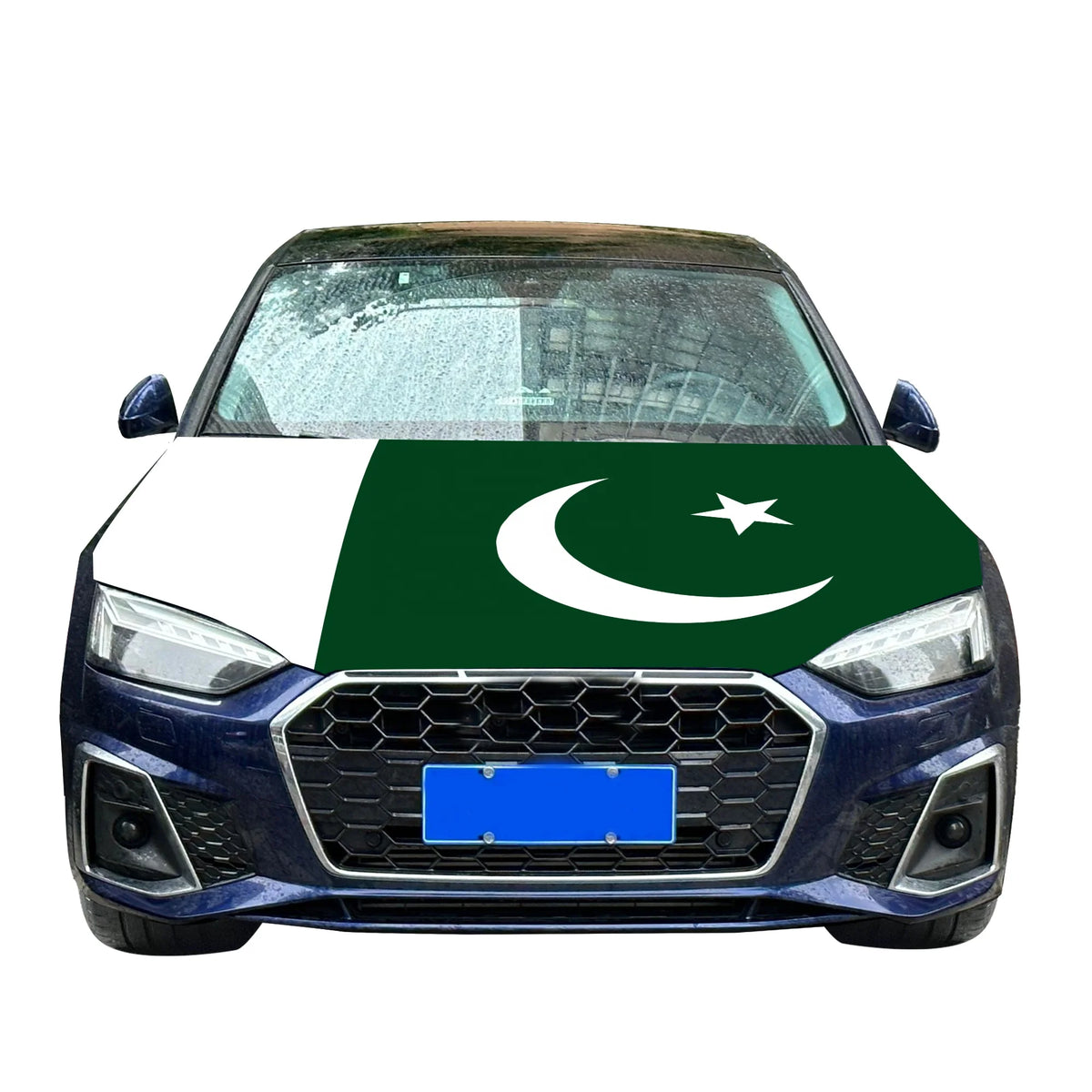 Pakistan Car Hood Cover Flag Car Engine Cover Flag Wholesale Custom Wear-resistant and Durable Car Engine Hood Cover MegaBDM