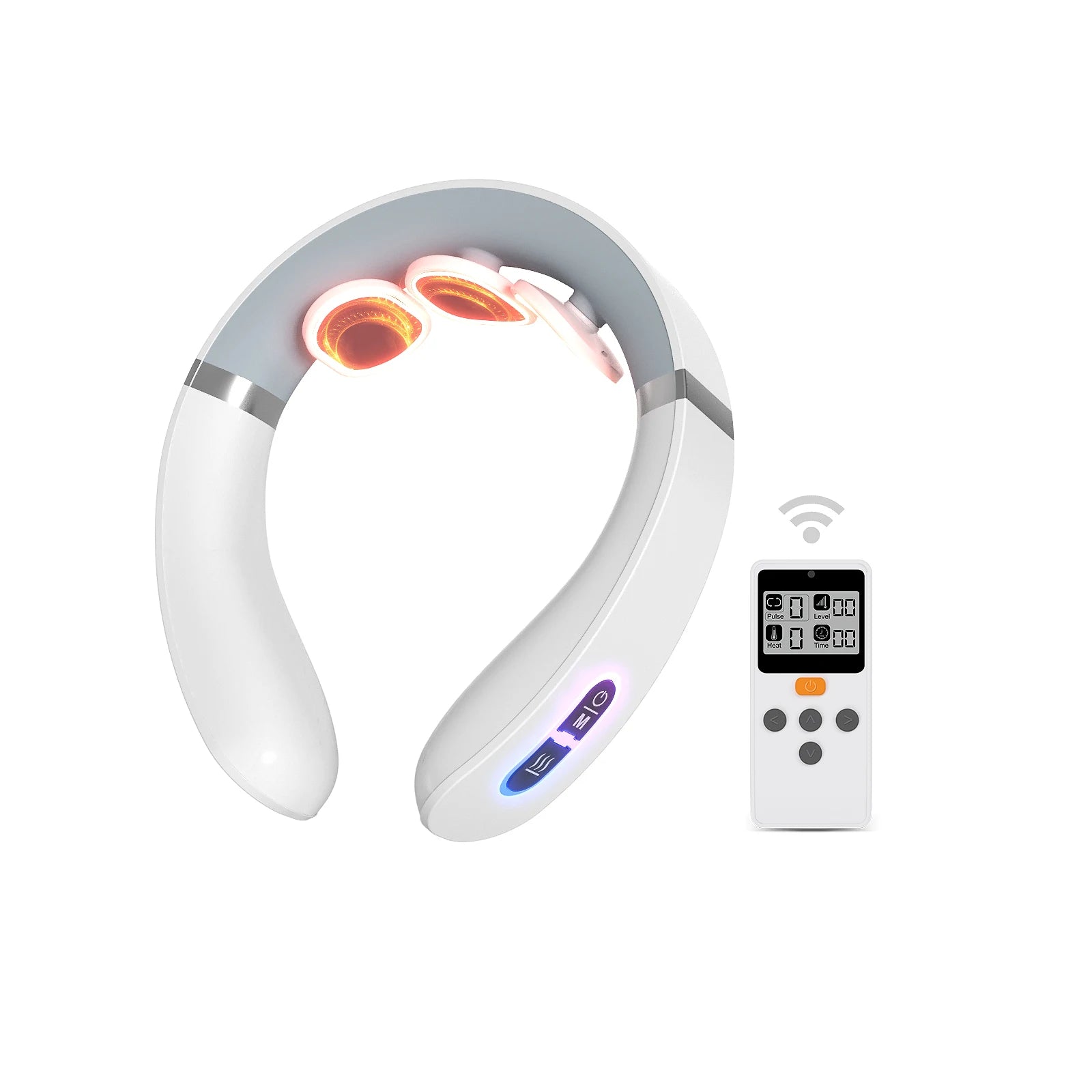 Remote Control Vibration Massage Electric Pulse Heating Neck Massage Device  Wearable Neck Device
