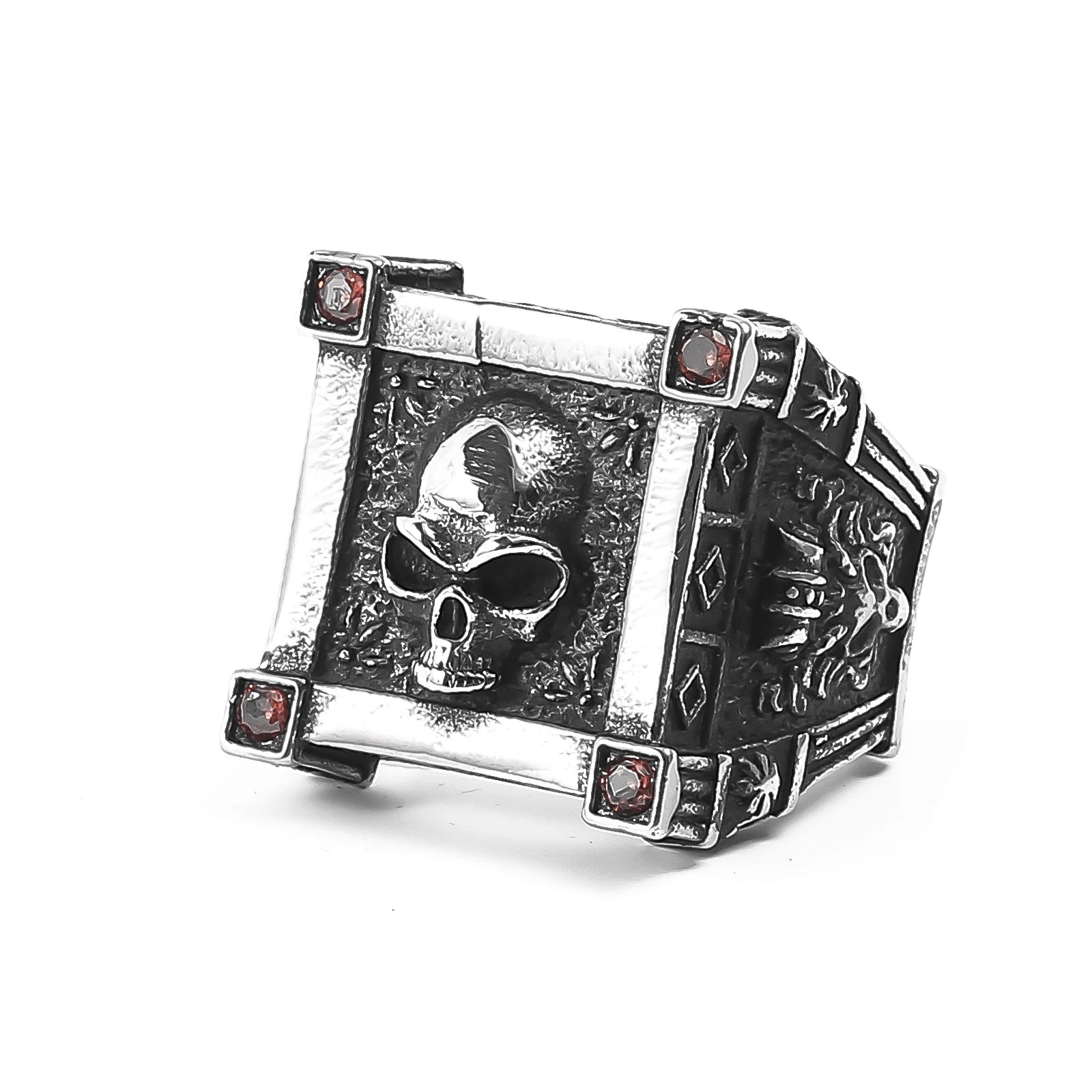 Stainless Steel Punk Jewelry Ring Stainless Steel Biker Jewelry Mens Skull Biker Ring