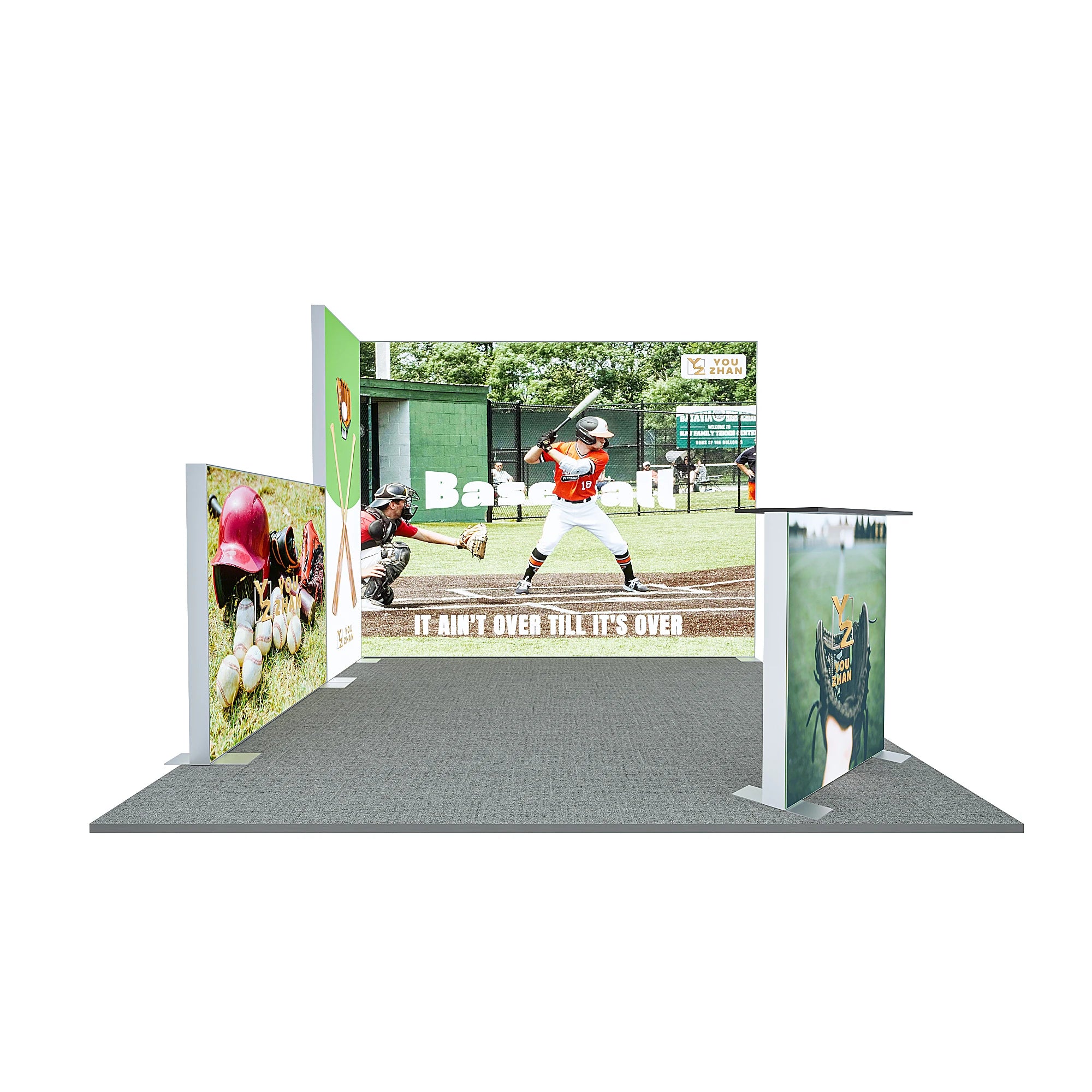 Metal Aluminum Structure Light Box 10ft Easy to Assemble Advertising Frameless LED Tension Fabric LightBox Vertical Double Sided
