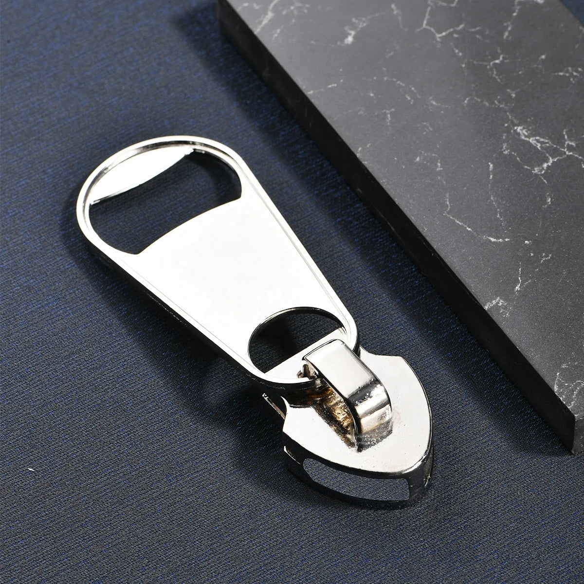 Large Zipper Beer Bottle Opener Creative Personalized Zinc Alloy Metal Magnetic Sticker Magnetic Beer Opener