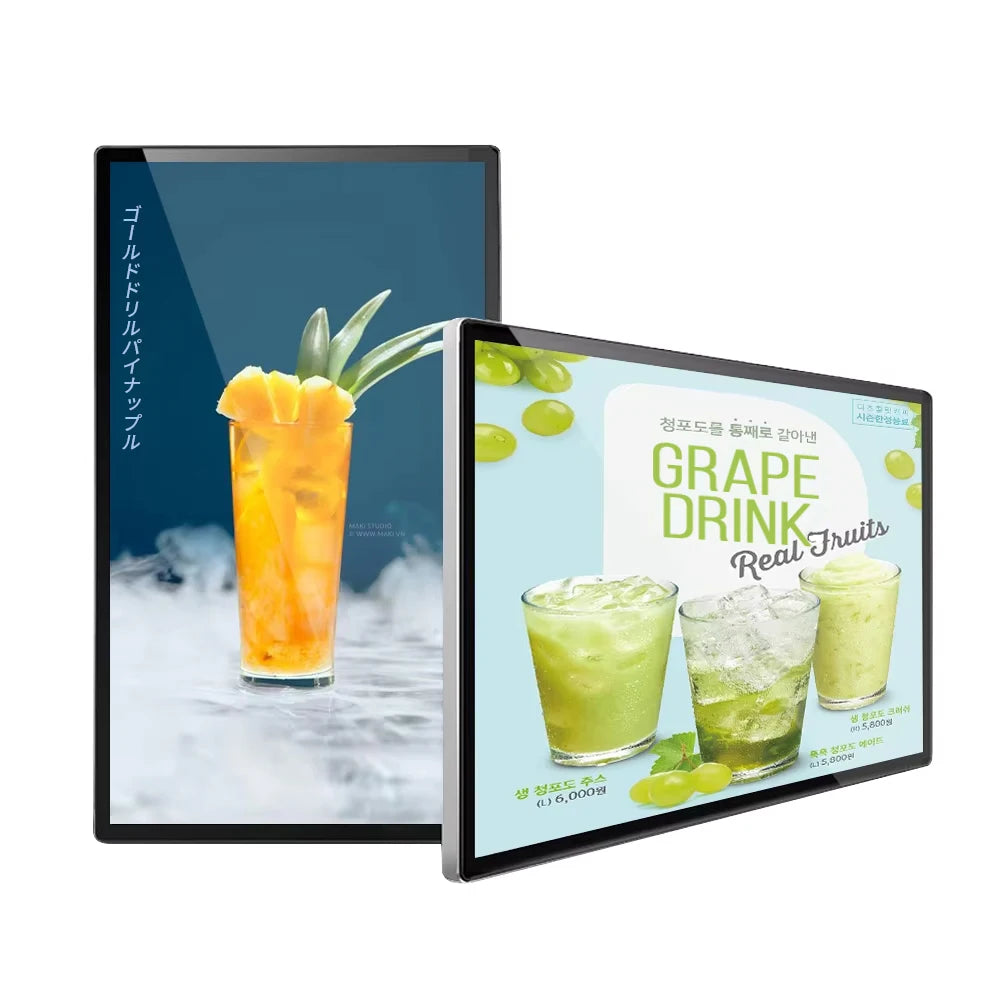 Wall-mounted TFT Lcd Screen Advertising Player Digital Menu Board Display Screen Digital Signage and Displays
