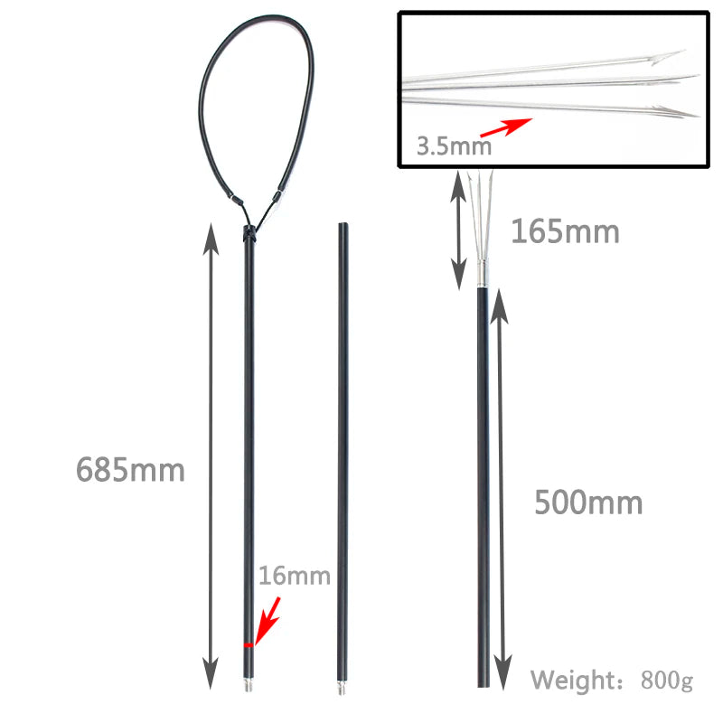 Customization Fishing Spear Fork Hand Pole Spear Equipment Spearfishing Fishing Spear