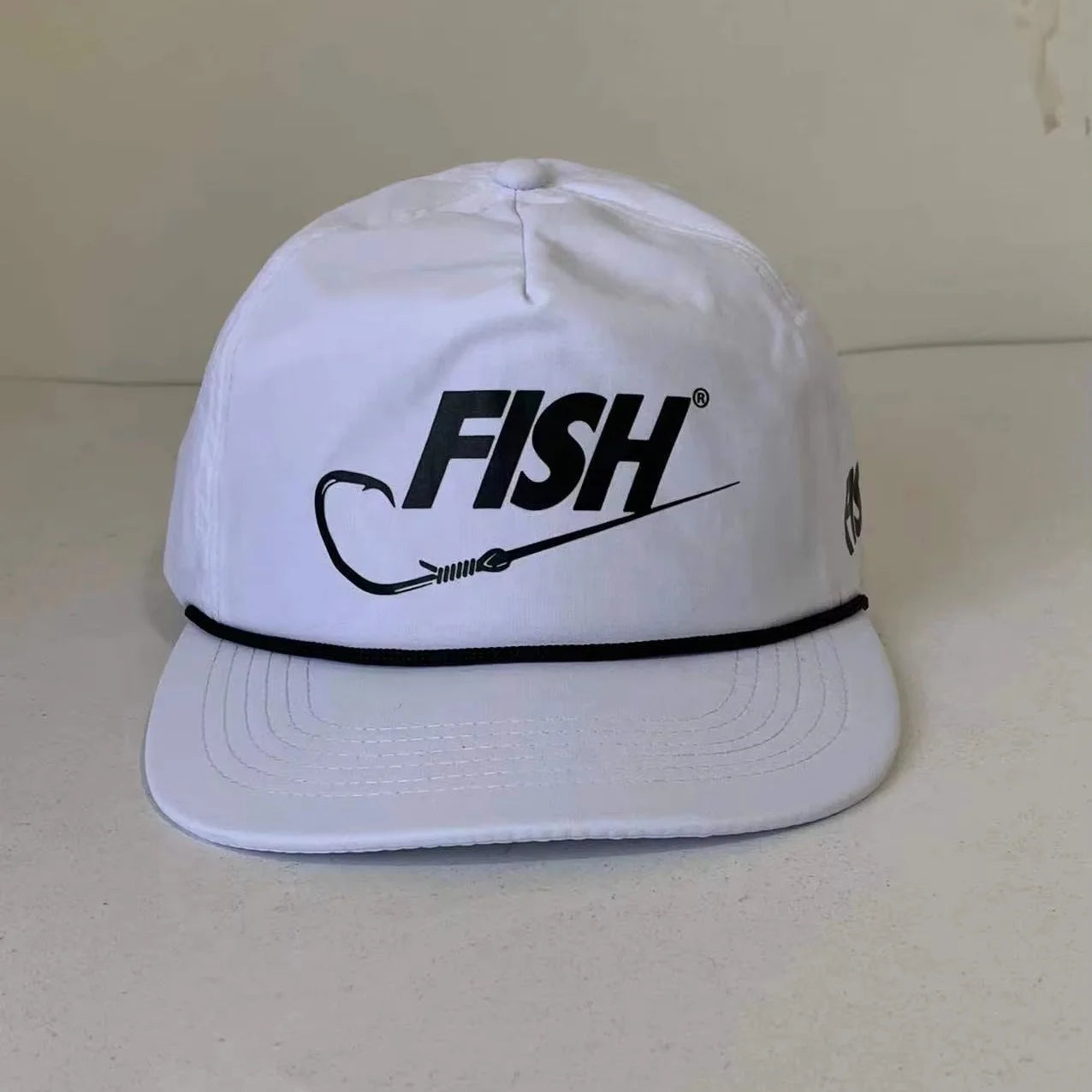 Custom Colors Unstructured Waterproof  5 Panel Snapback Caps Hats With Rope Waterproof  Hats