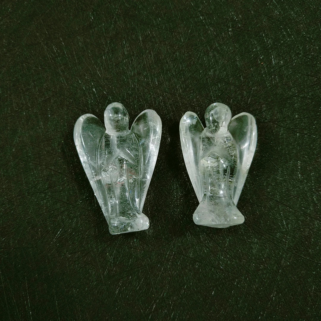Huiying Hot Product Carving 1.5 Inch clear Quartz Angel for Spiritual Gift Crafts