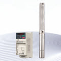Water Solar Pump Deep Well Submersible ACDC Hybrid Stainless Steel High Pressure 100% Copper Wire for Agriculture Drip