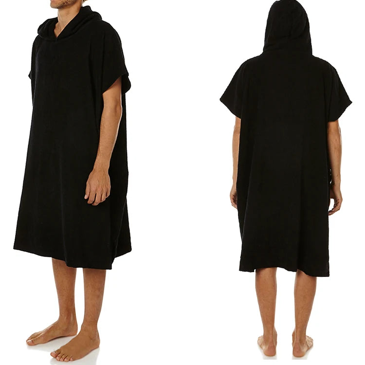 Cotton Surf Poncho Towel Adult Poncho Hooded Beach Towel Custom Changing Robes