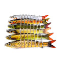13.3cm 19g 3pcs/set Bass Fishing Lures Swim Bait Tackle Kit Animated Live Target Salmon Multi Jointed Lure Gear