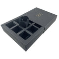 Diy 9 Sets Black Elegant Empty Chocolate Truffle Boxes with Gold Foil logo