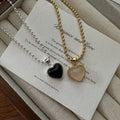 Heart love Shape Chain Necklace Minimalist 925 Sterling Silver Valentine's Day Necklace for Girls
