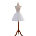 Lolita Fishbone Cosplay Adjustable 2 Hoops Daily Bustle Chiffon Lace Half Body Puffy Petticoat