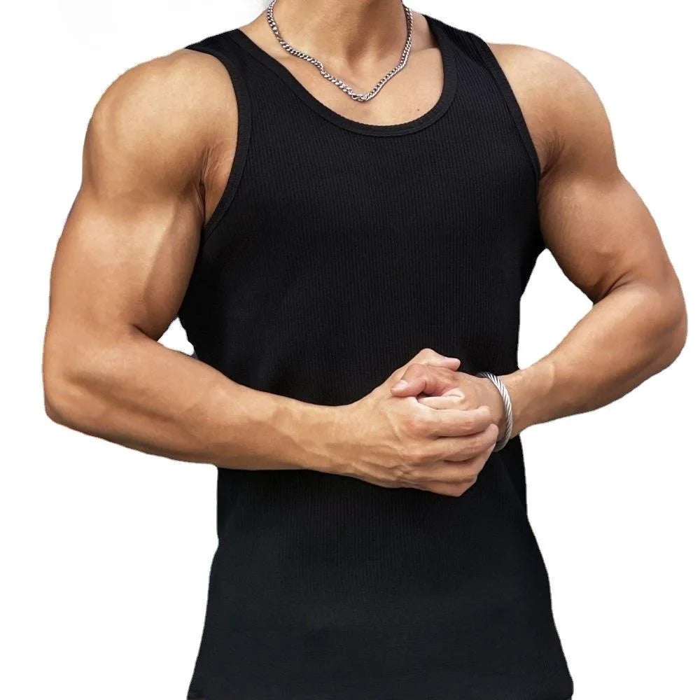 Custom High Quality Men Ribbed tank Top Summer Mens Fashion tank Top
