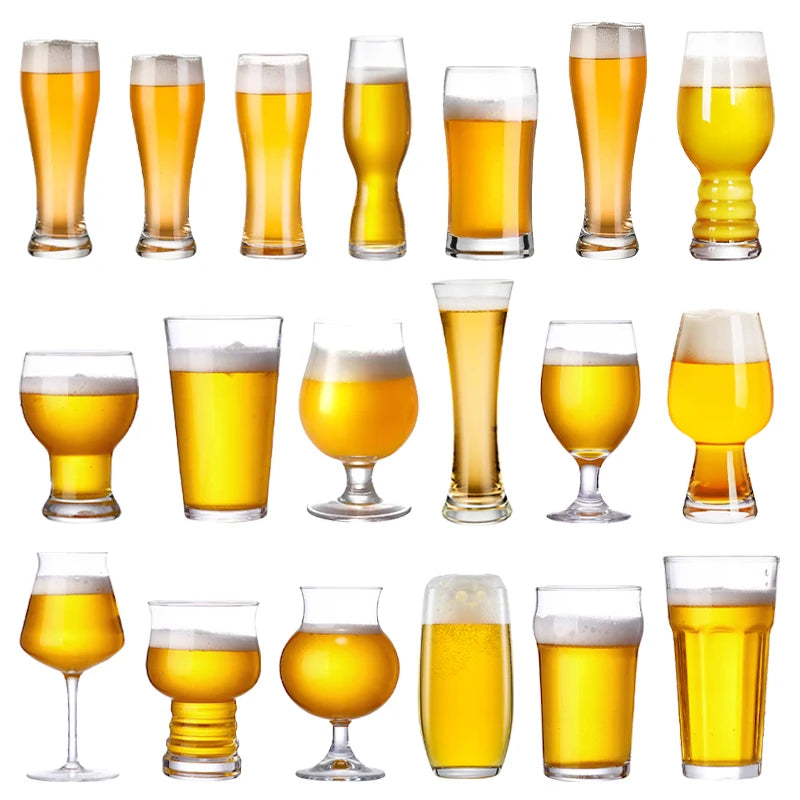 Wholesale Classical  Beer Glasses Clear Crystal Beer Glassware Mug Drinking Cup With Handle for Bar Party Restaurant