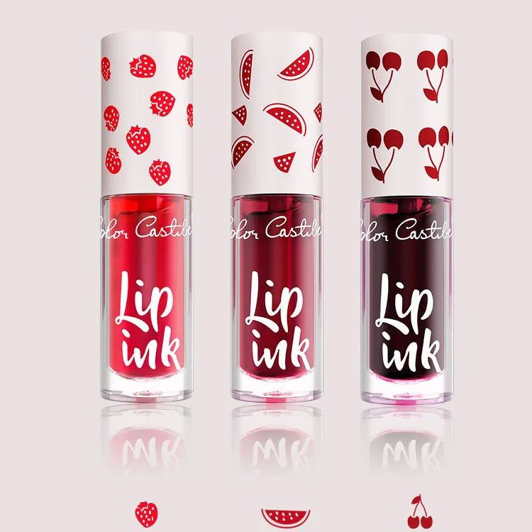 Wholesale 3 Color Fruit Lipstick Non-Stick Cup Liquid Lipstick Easy to Color Lip Gloss MegaBDM