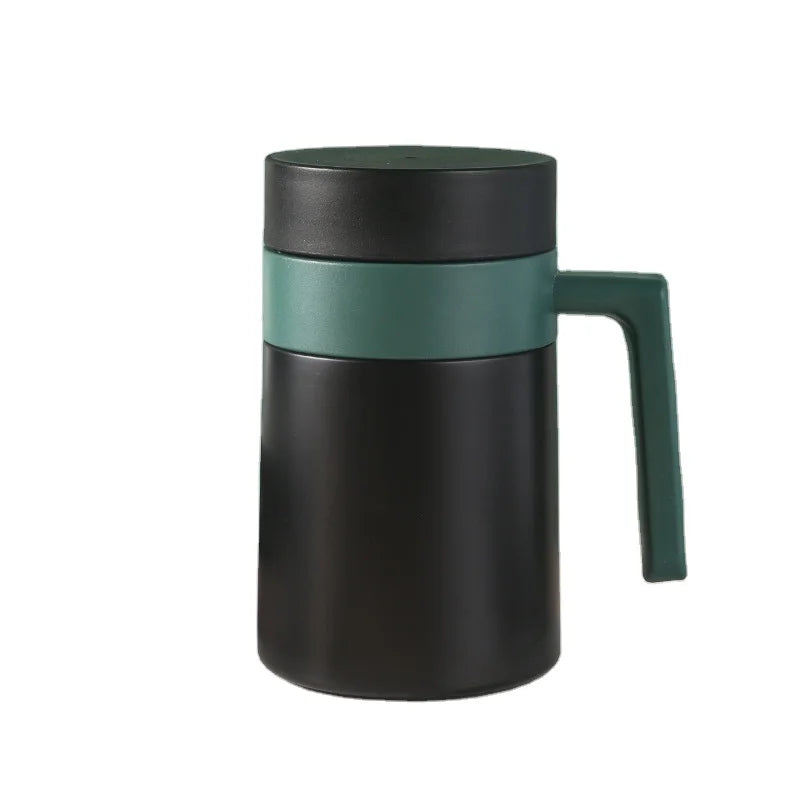 316 New Product High Quality 450ml Stainless Steel Coffee Mugs Creative Vacuum Insulated Thermal Cups With Tea Infuser & Handle
