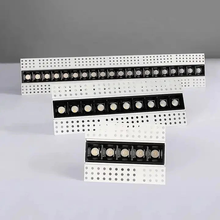 Aluminum Alloy Frameless Embedded Linear Spotlights LED Lights Home Office Modern Anti-Glare High CRI 90 50000 Hours Lifespan
