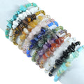 Natural Stone Crystal Beaded Bracelets Women Custom Gemstone Gravel Beads Rope Woven Adjustable Bracelet