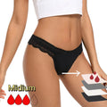 Menstrual Underwear Leakproof Nylon Period Panties - Stretchy Lace Thong with Breathable Cotton Gusset