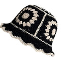 Fashion Women's Crochet Bucket Hat Cute Comfy and Casual Knit Handmade Foldable Floppy Beach Hat