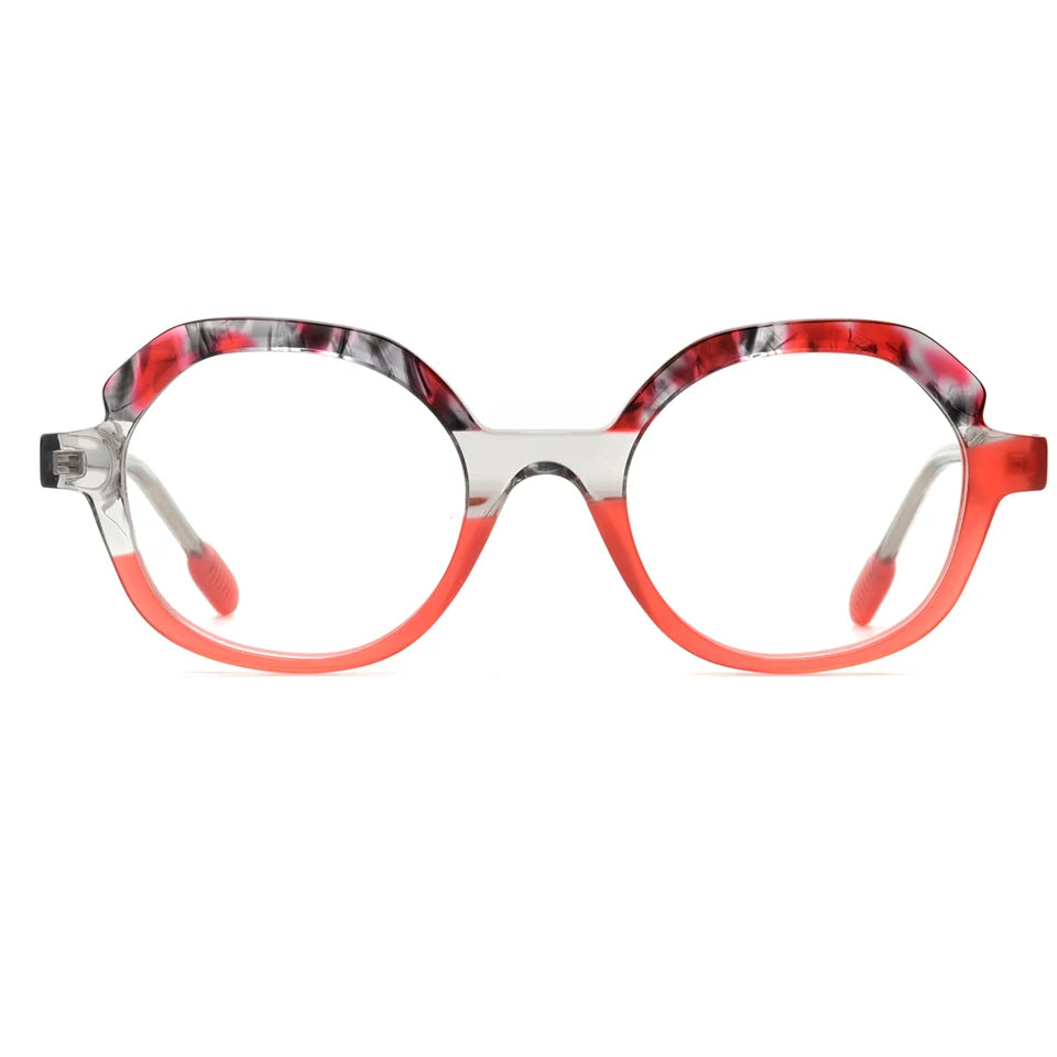 New Hot Sale Kids Spectacle Color Blocking Acetate Eyewear Optical Frames for Kids