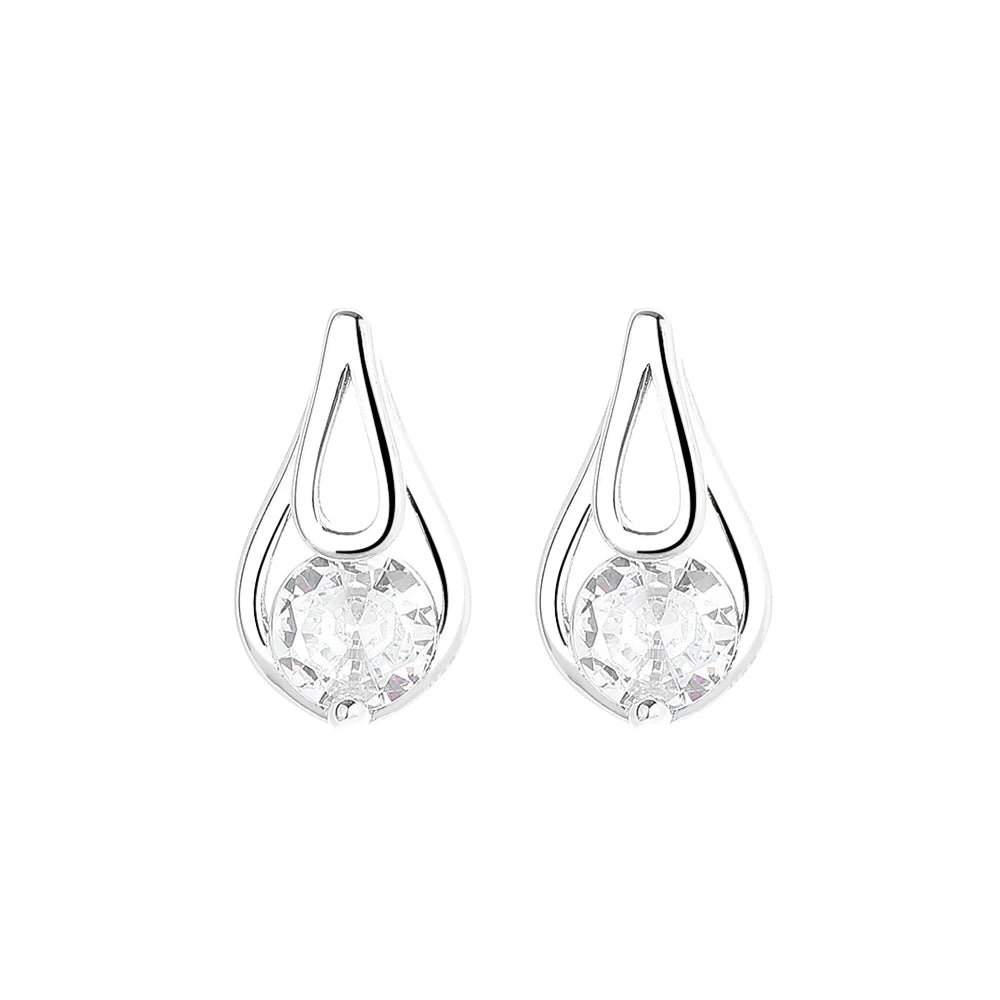 Fine Jewelry Real Silver 925 Earrings for Women Wedding Jewelry
