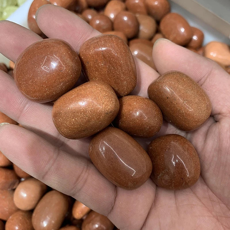 Wholesale Natural Crystal Gravel Gemstone Healing Golden Sand Stone Tumbled Stone for Decoration