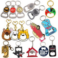 Multifunctional Professional Made Custom logo Metal Key Chain Bottle Opener Keychain Beer Can Opener Keyring
