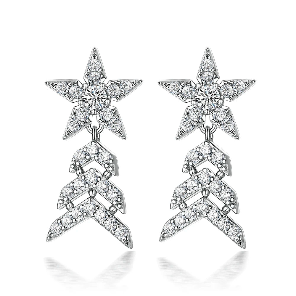 Professional Designer Exquisite Jewelry Earrings Luxury Trendy Geometric Style Party Wear 925 Sterling Silver CZ Earring