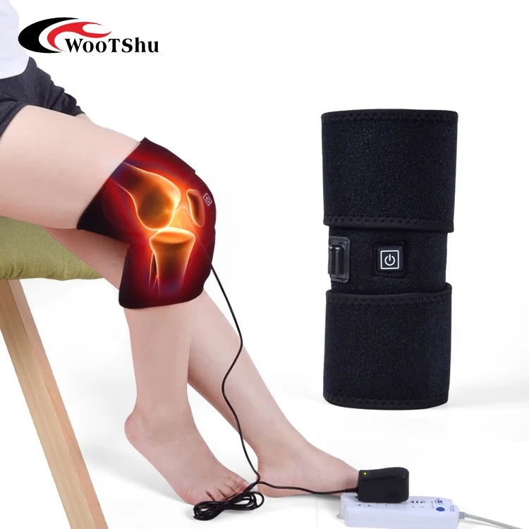 Electric Usb Chargeable Pain Relief Healing Keep Warm Winter Knee Leg Wrap Belt Heated Knee Brace