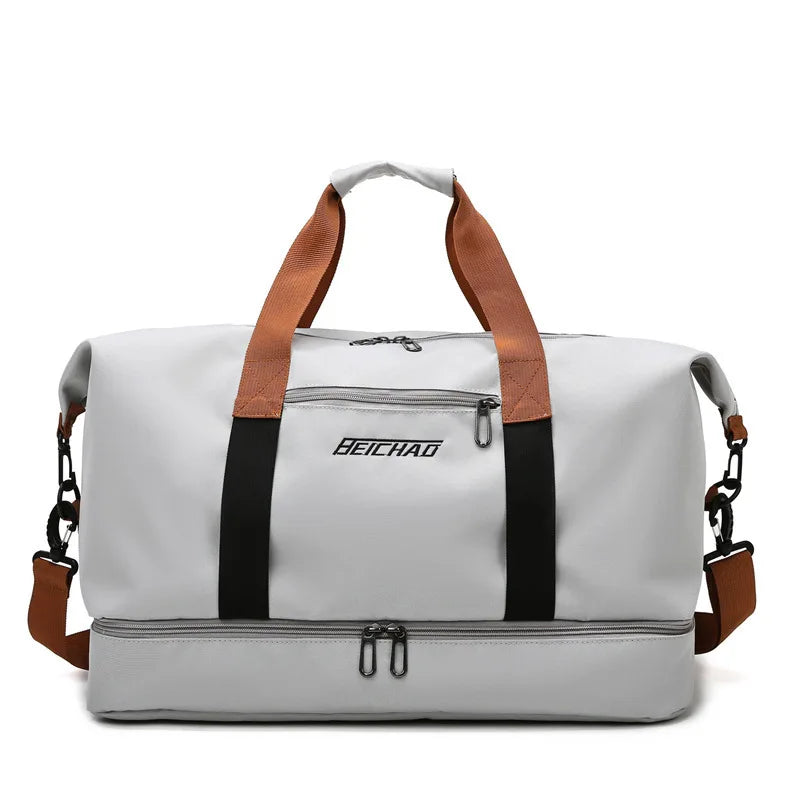 Large Capacity Oxford Duffle Bag Fashion Sports Fitness Gym Carry-on Weekender Overnight & Travel Accessory