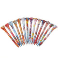 Customized Logo Painted 70mm/ 2.75" Wooden Golf Tees Friendly Biodegradable Golf Wood Tees