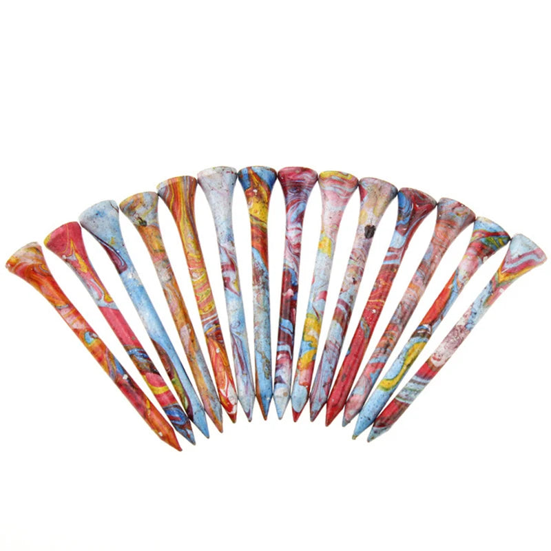 Customized Logo Painted 70mm/ 2.75" Wooden Golf Tees Friendly Biodegradable Golf Wood Tees