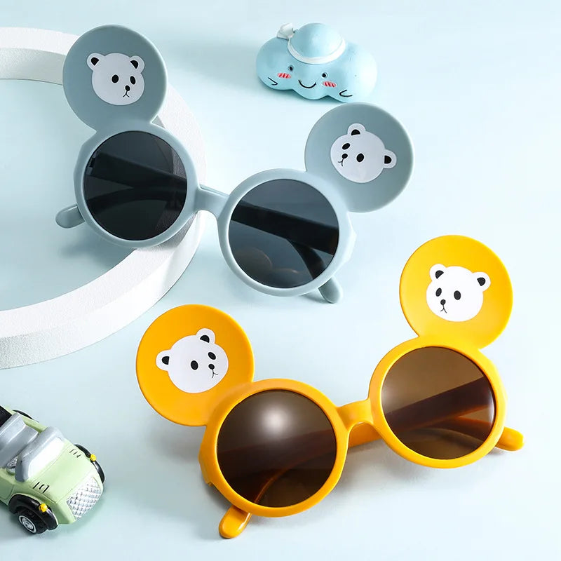 Hot Selling Wholesale Retro Luxury lentes de sol Cute Round Cartoon UV400 Kids Sunglasses 2023 For Children