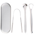 Wholesale Custom 3 in 1 Tongue Cleaner Tongue Scraper Wide Stainless Steel Tongue Scraper Set