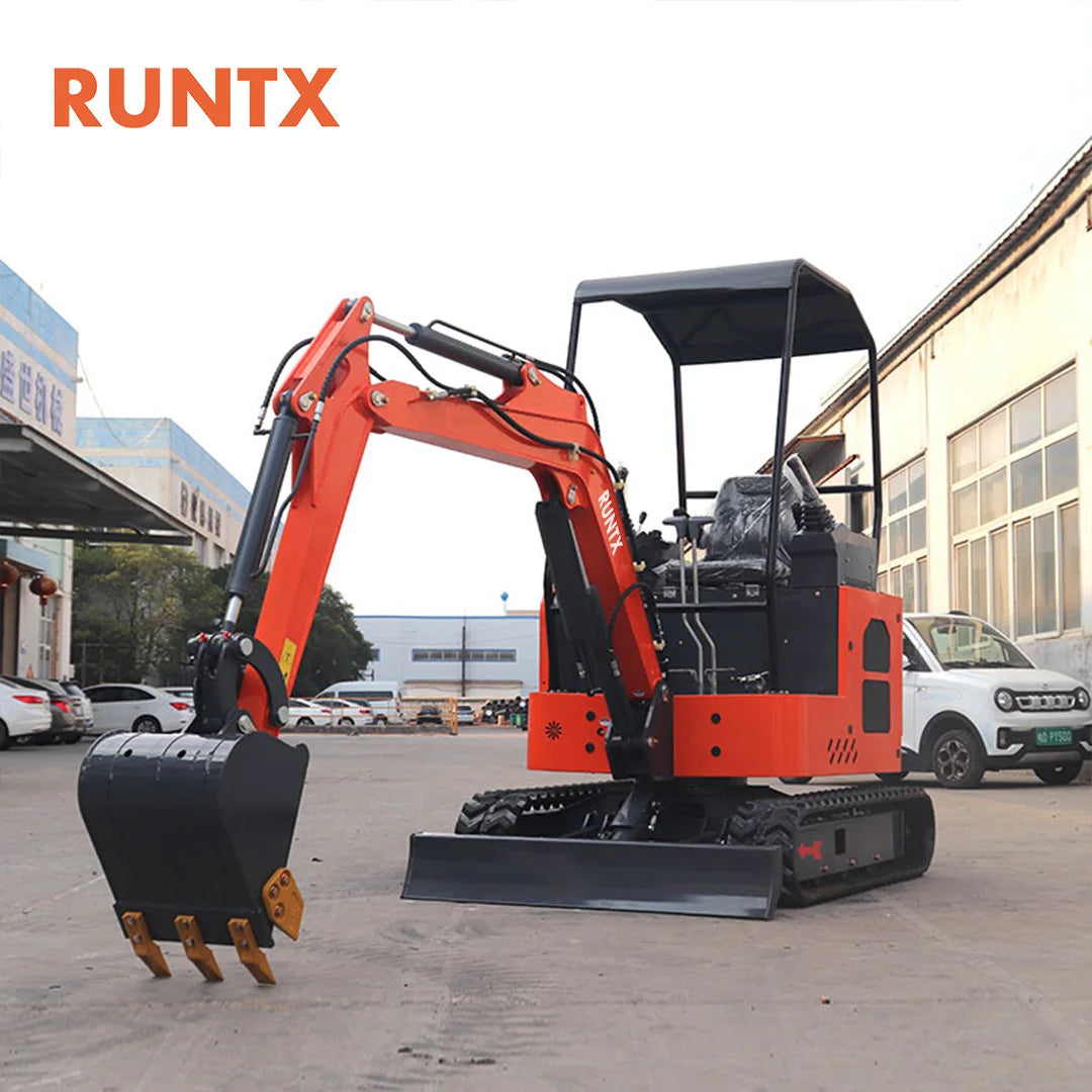 RUNTX New Crawler Type Mini 2 Ton diesel Excavator with Roof